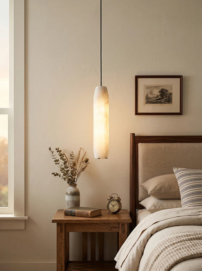 Alabaster Flute Pendant Light