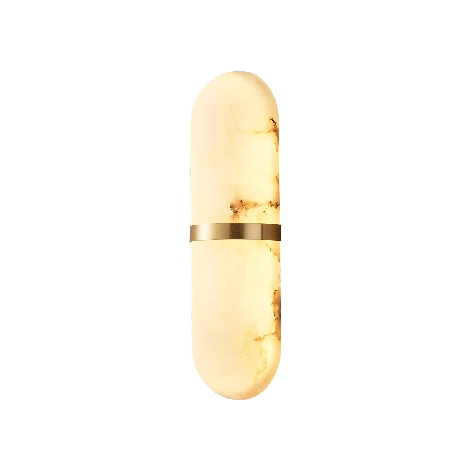 Oval Alabaster Semi Circular Wall Lamp - Nuvé