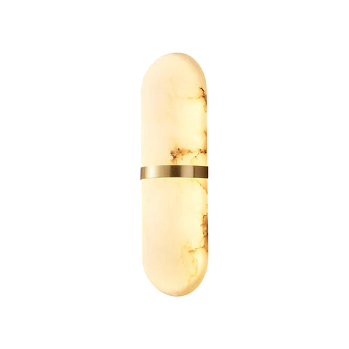 Oval Alabaster Semi Circular Wall Lamp - Nuvé