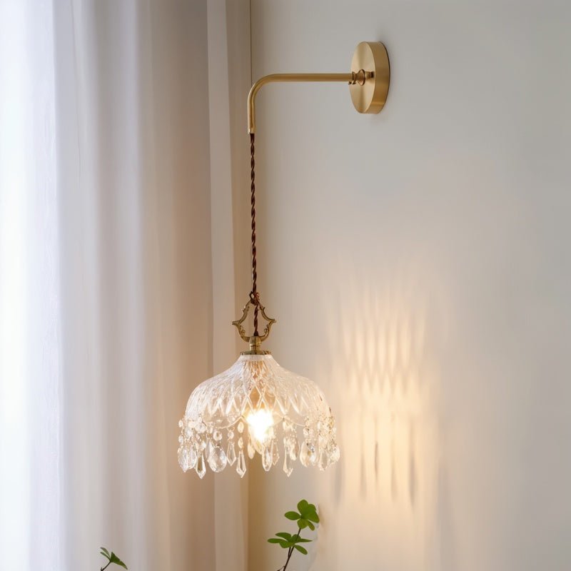 Alshamal glass wall light by Residence Supply, featuring a clear glass shade and modern design for wall mounting.