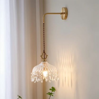 Alshamal glass wall light by Residence Supply, featuring a clear glass shade and modern design for wall mounting.