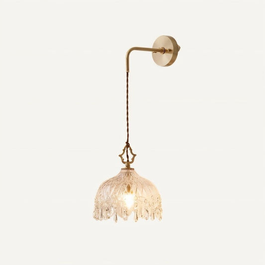 Alshamal glass wall light by Residence Supply, featuring a sleek transparent glass shade and modern wall-mount design.