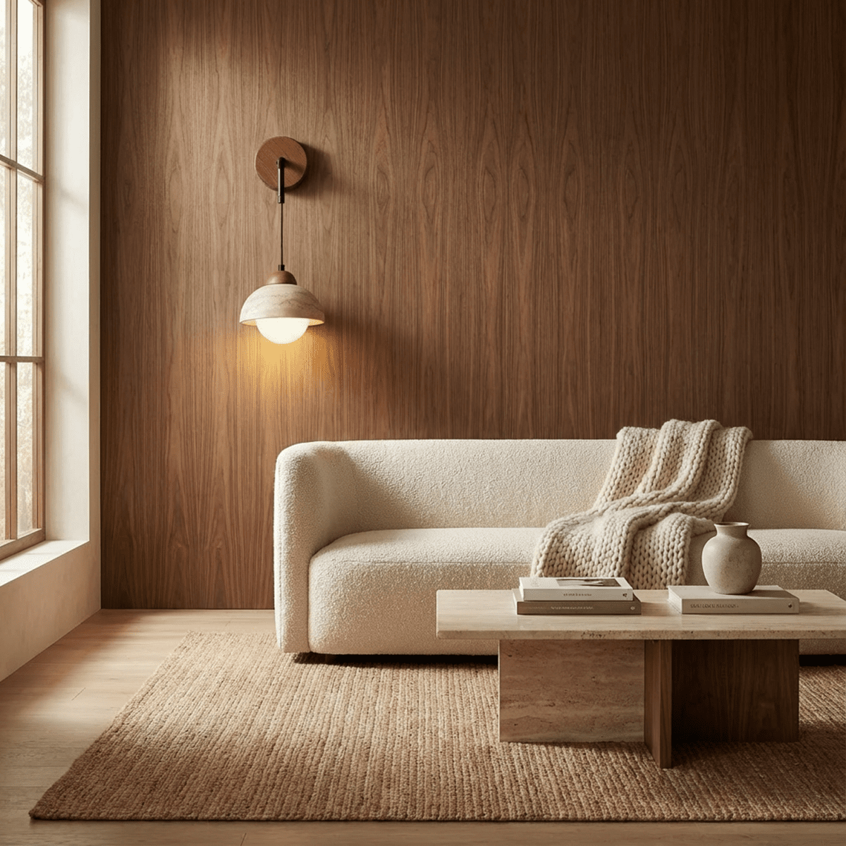 Aluria Travertine Wall Lamp - Nuvé