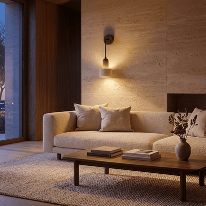 Aluria Travertine Wall Lamp - Nuvé