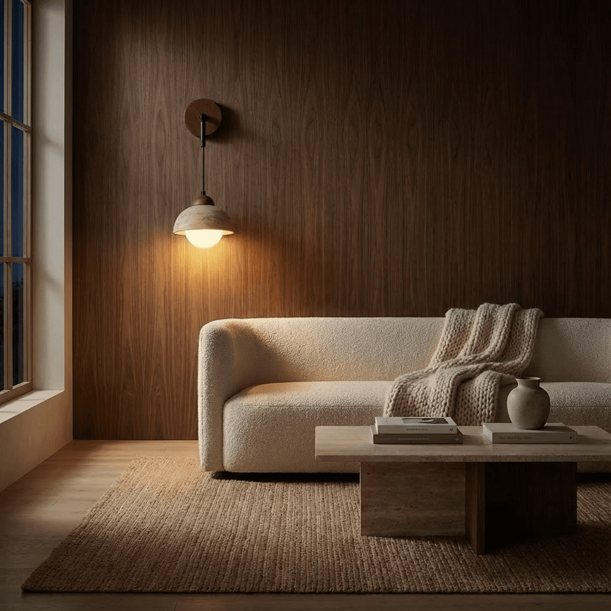 Aluria Travertine Wall Lamp - Nuvé