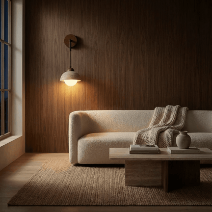 Aluria Travertine Wall Lamp - Nuvé