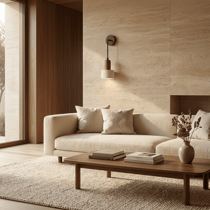 Aluria Travertine Wall Lamp - Nuvé