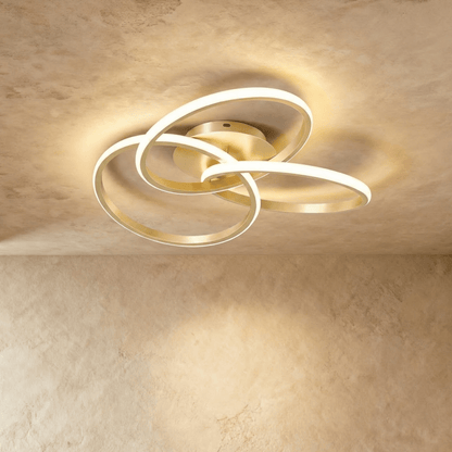Alyona Ceiling Light by Residence Supply featuring a modern design with a round white shade and sleek metal finish.