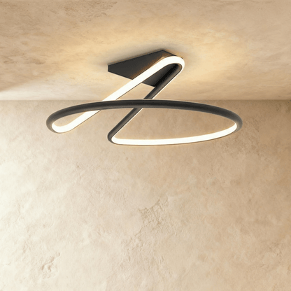 Alyona ceiling light by Residence Supply, modern fixture with a sleek design and diffused lighting, mounted on a ceiling.