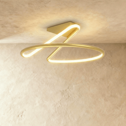Modern Alyona Ceiling Light by Residence Supply featuring a sleek design with a circular white shade and metal accents.