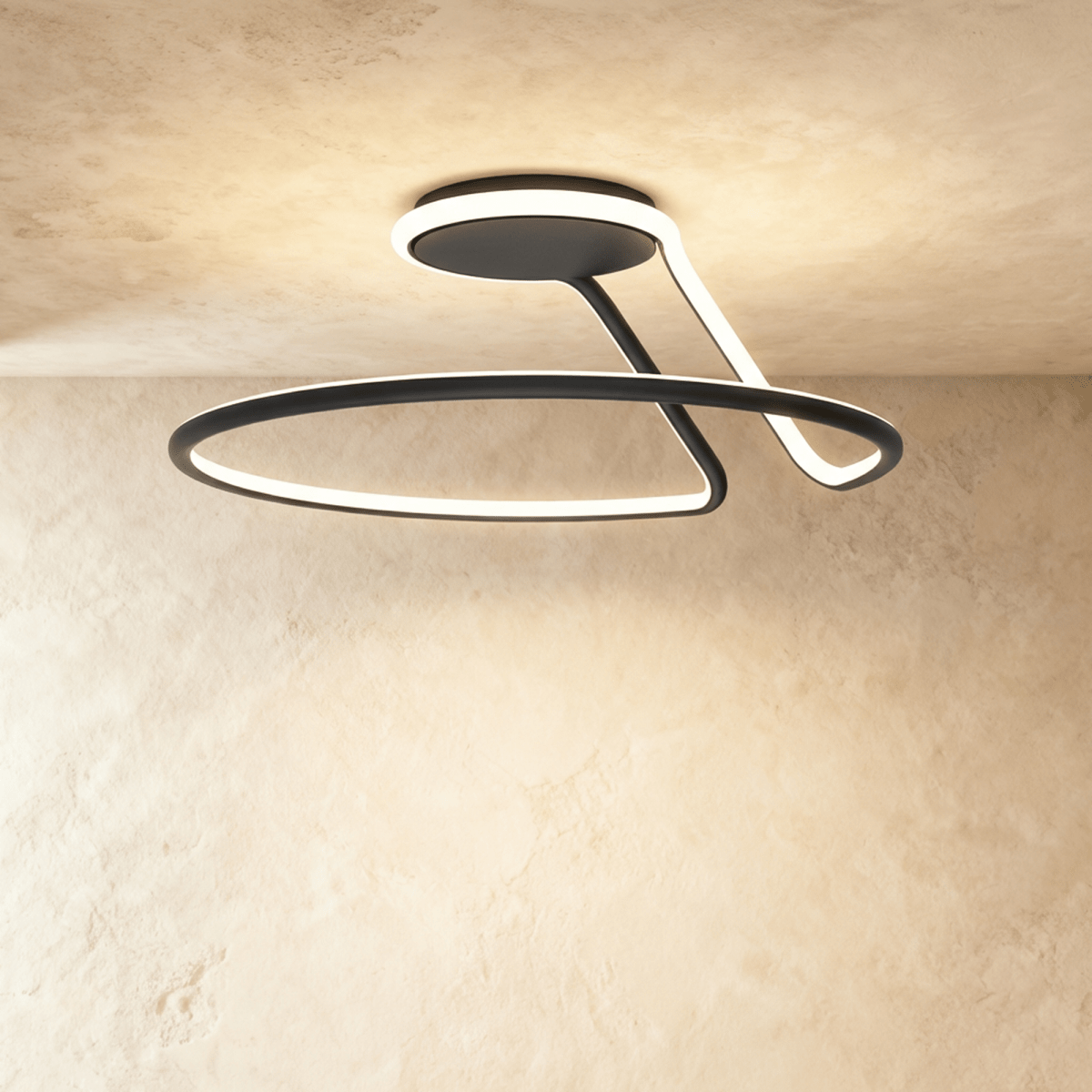 Alyona ceiling light from Residence Supply featuring a modern design with a sleek metal finish and multiple light bulbs.