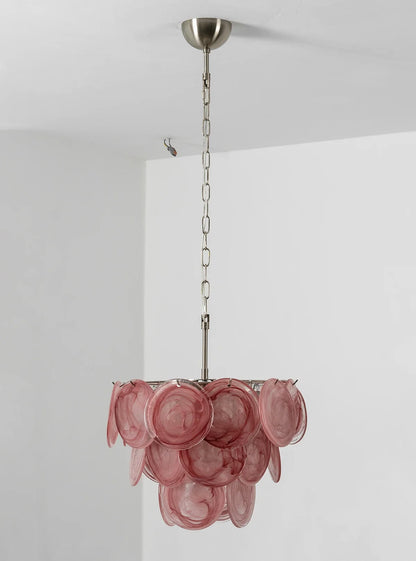Retro Glass Disc Chandelier