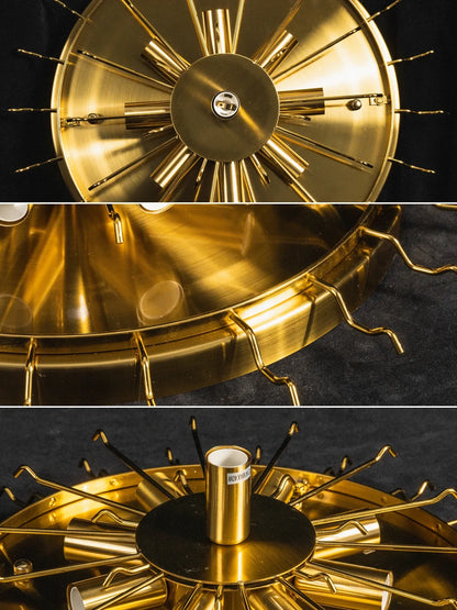 Amber Star-Shaped Glass Tube Ceiling Light