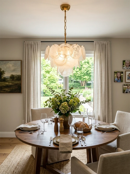 Retro Glass Disc Chandelier