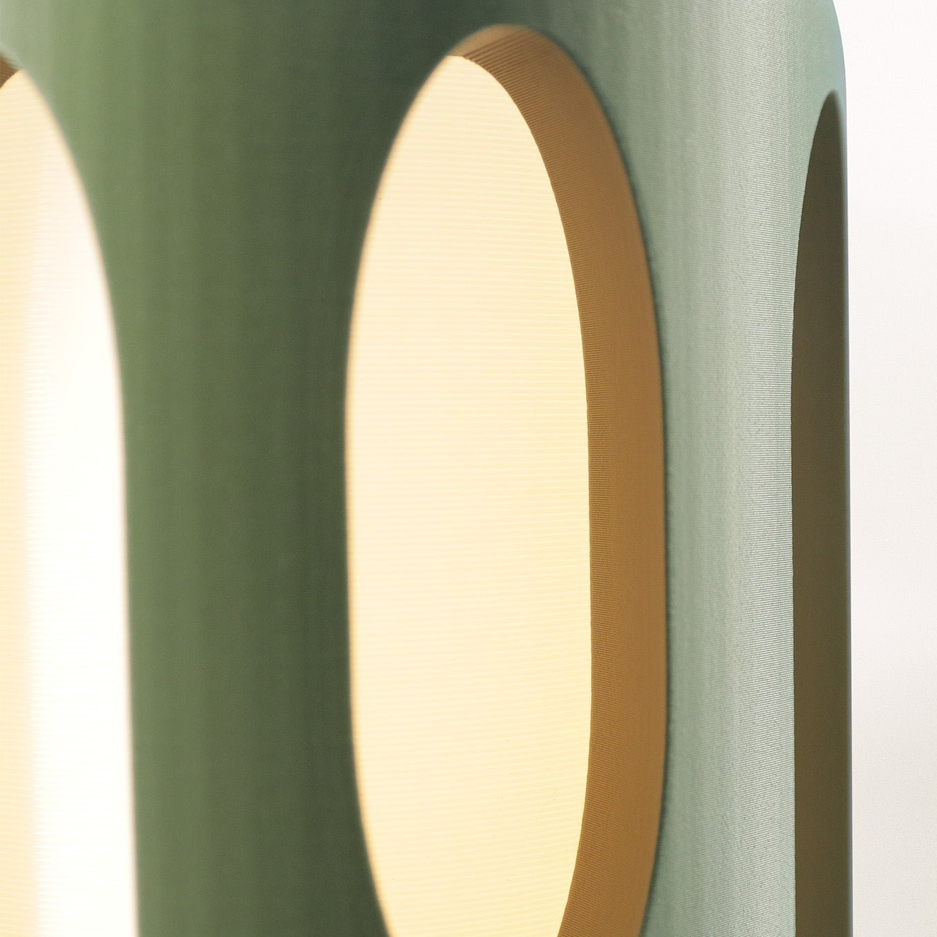 Terra Labs Amoeba table lamp with organic, amoeba-shaped glass shade and sleek base, designed for modern home decor.