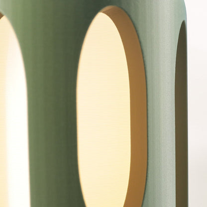 Terra Labs Amoeba table lamp with organic, amoeba-shaped glass shade and sleek base, designed for modern home decor.