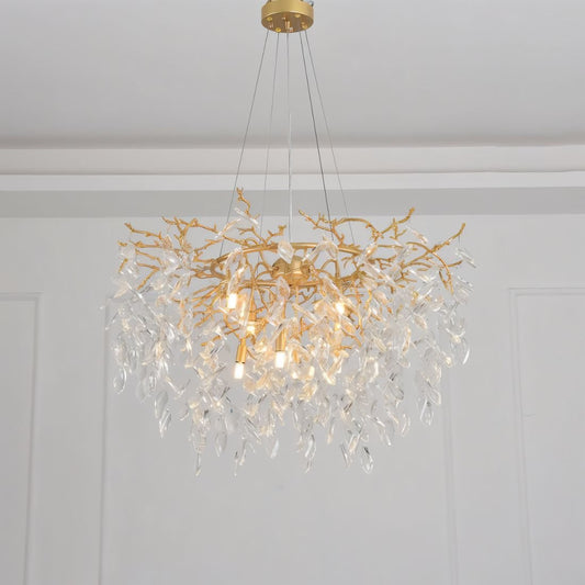 Anab Round Crystal Chandelier - Nuvé