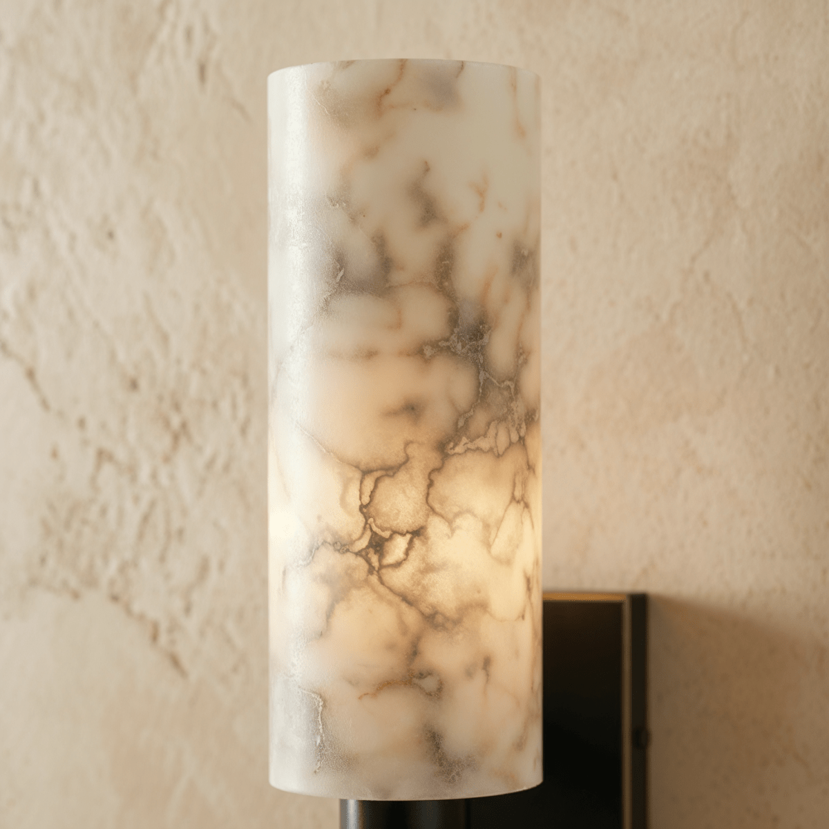 Ansu Alabaster Wall Lamp by Residence Supply showing a sleek alabaster-glass wall-mounted light fixture with a modern design.