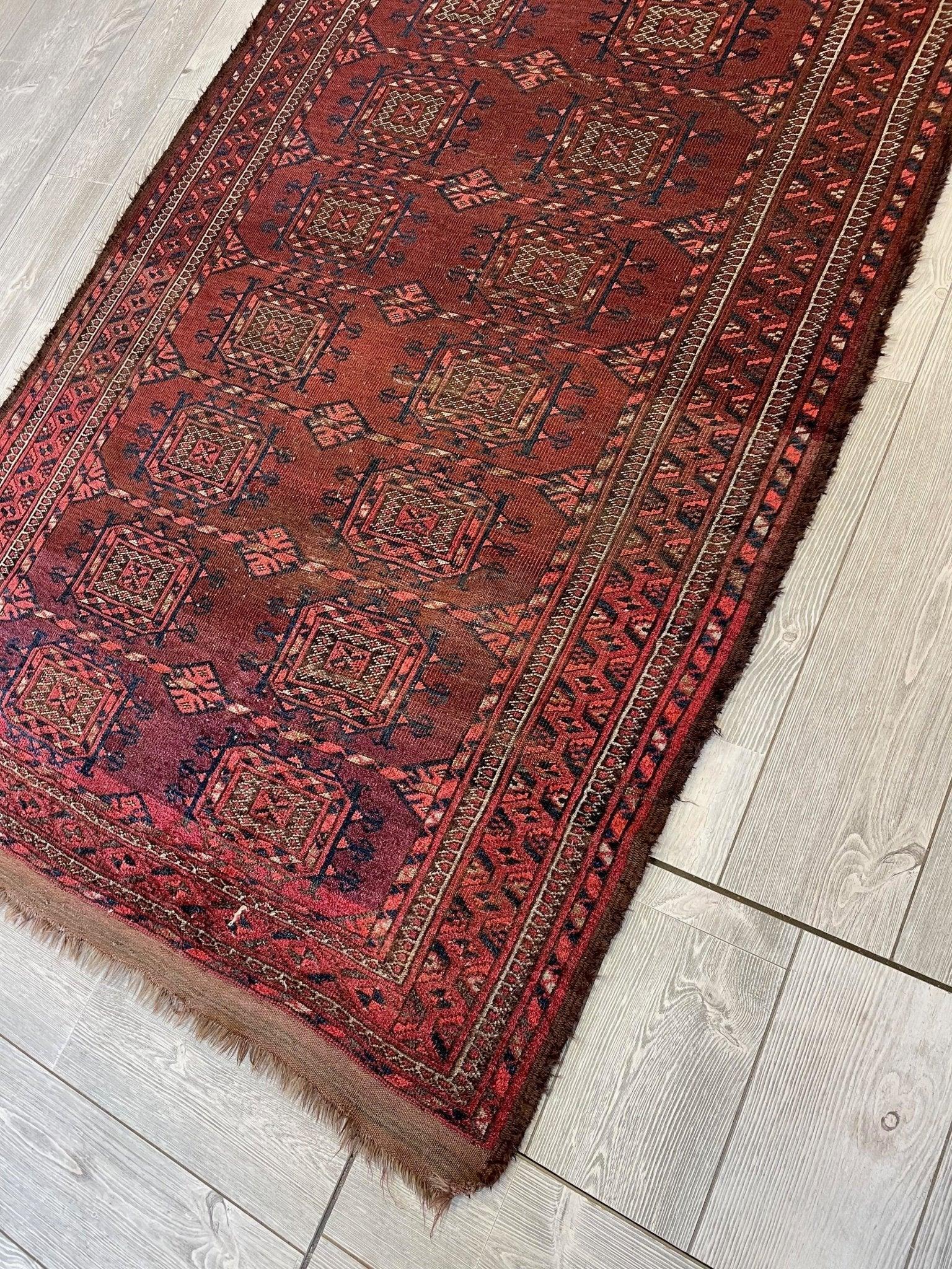 Antique 1880’s Baluch Rug 4x7 Ft - Nuvé