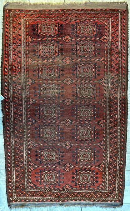 Antique 1880’s Baluch Rug 4x7 Ft - Nuvé