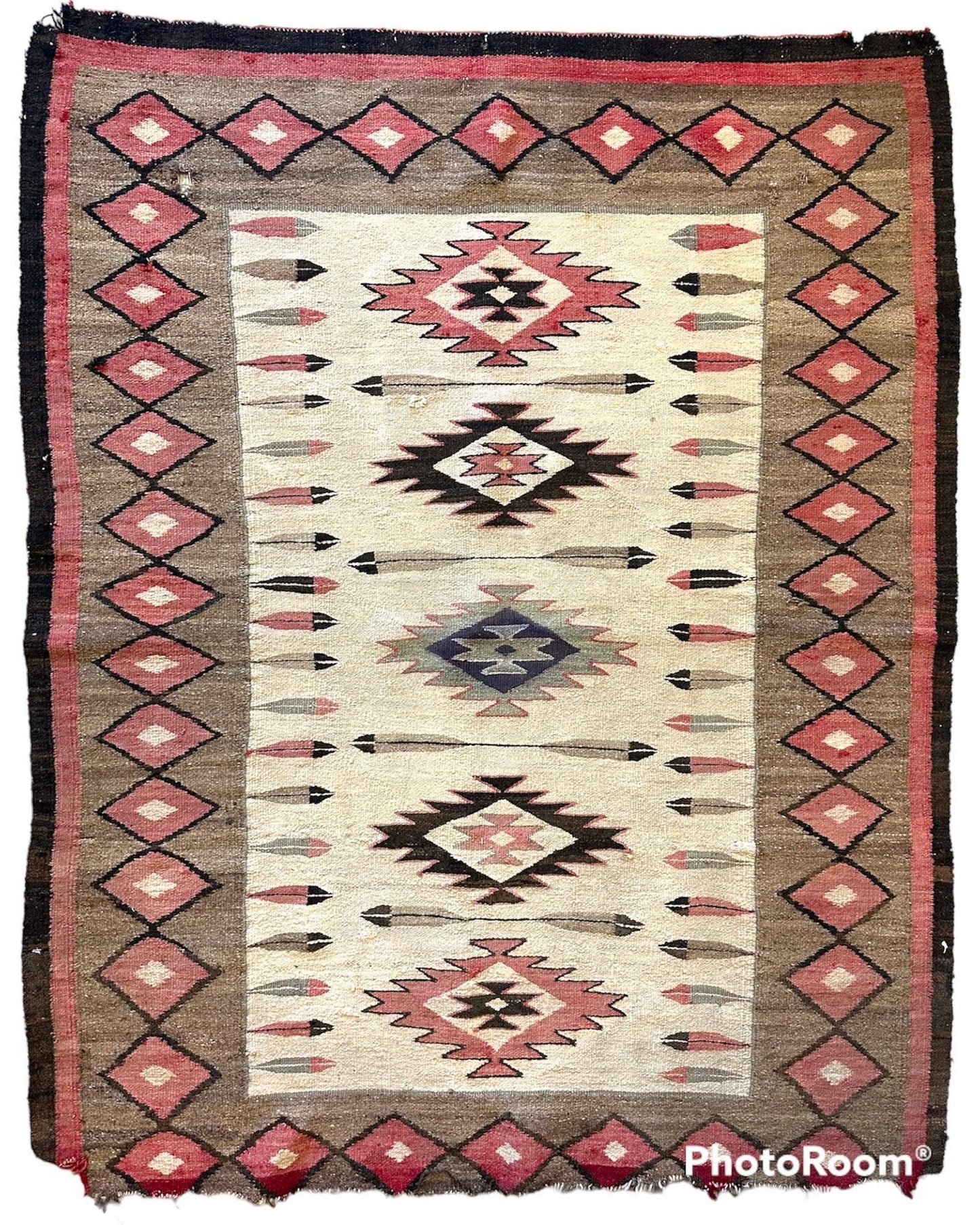 Antique 1880’s Navajo Rug 4’ x 5’ - Nuvé