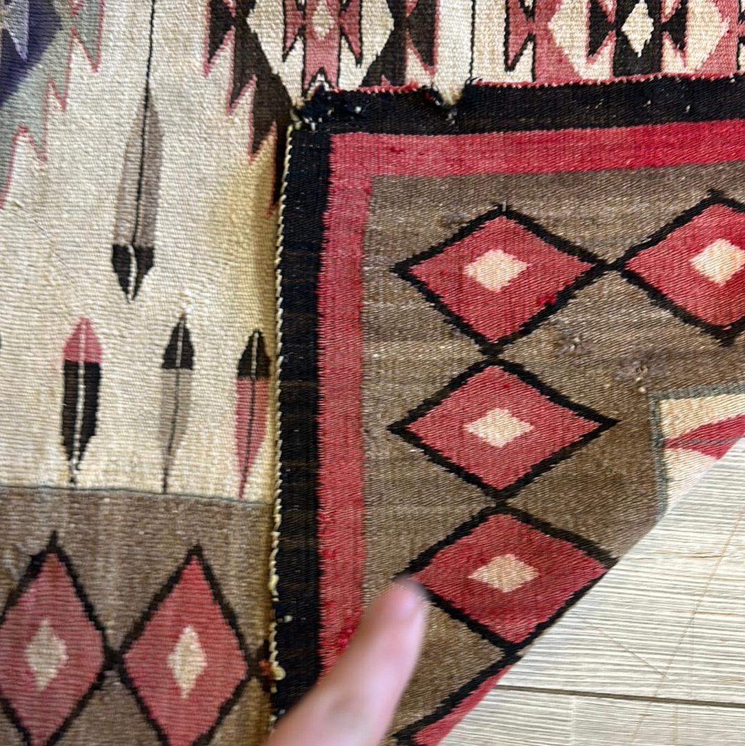 Antique 1880’s Navajo Rug 4’ x 5’ - Nuvé