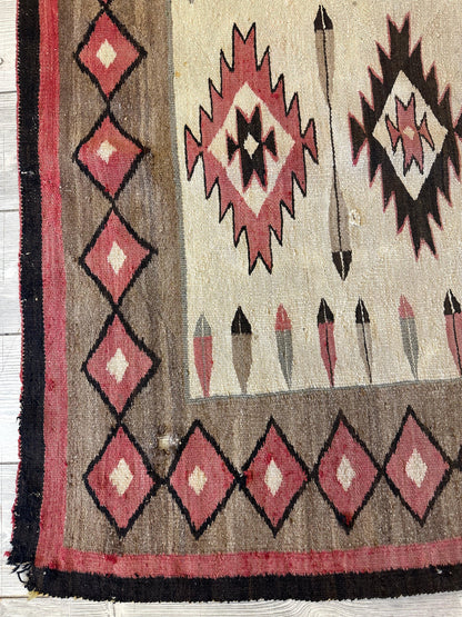 Antique 1880’s Navajo Rug 4’ x 5’ - Nuvé