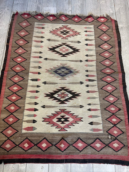 Antique 1880’s Navajo Rug 4’ x 5’ - Nuvé