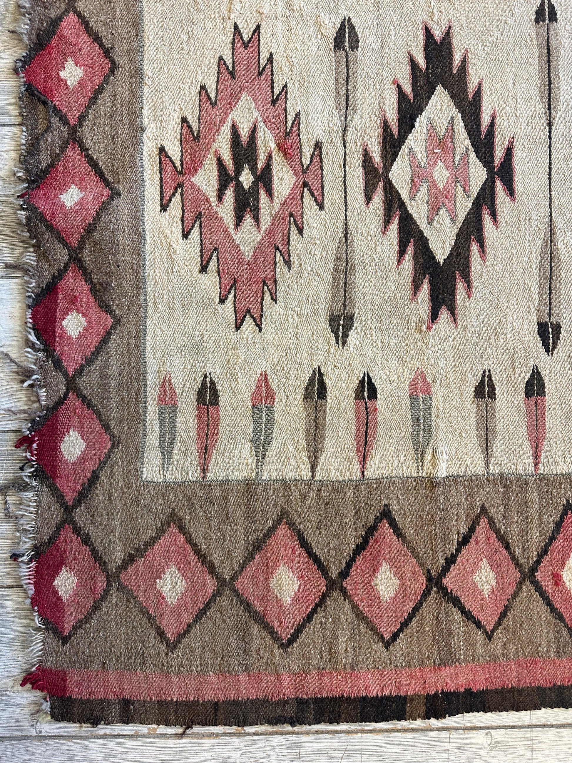 Antique 1880’s Navajo Rug 4’ x 5’ - Nuvé