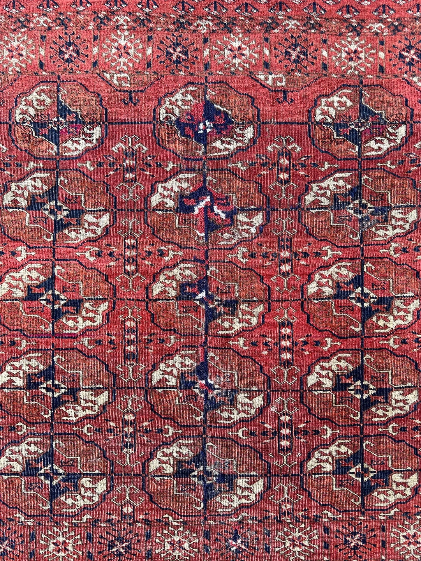 Antique 1880’s Tribal Turkoman Tekke Wedding Rug 3’4” x 4’1” - Nuvé