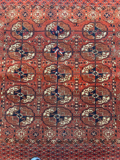 Antique 1880’s Tribal Turkoman Tekke Wedding Rug 3’4” x 4’1” - Nuvé