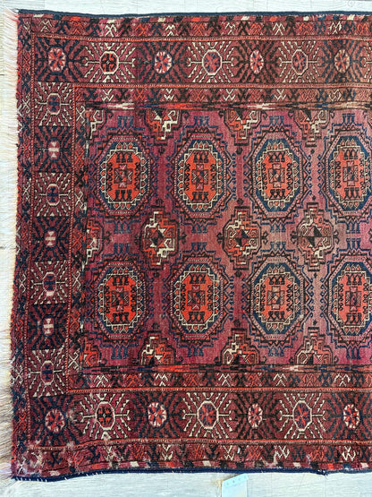Antique 1910’s Tribal Turkoman Rug 3’ x 4’1” - Nuvé