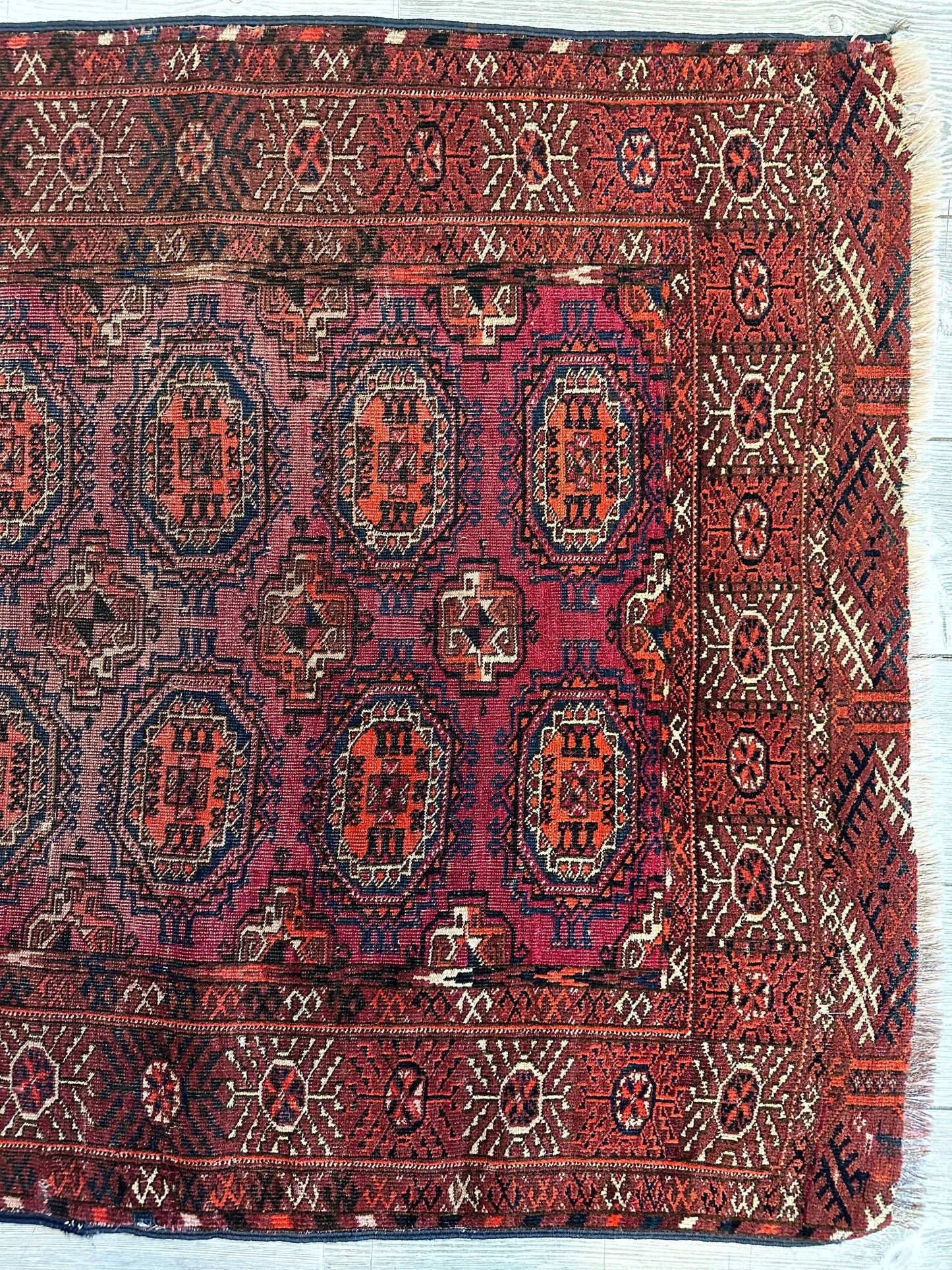 Antique 1910’s Tribal Turkoman Rug 3’ x 4’1” - Nuvé