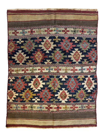 Antique 19th Century Caucasian Shahsavan Rug Rug 3’ x 4’ - Nuvé