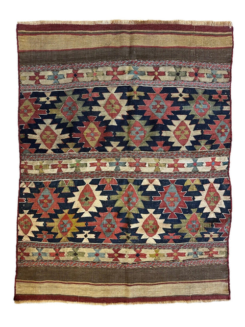 Antique 19th Century Caucasian Shahsavan Rug Rug 3’ x 4’ - Nuvé