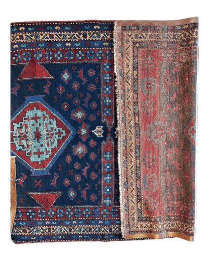 Antique 19th Century Handwoven Kazak Tribal Rug 5’ x 8’ - Nuvé