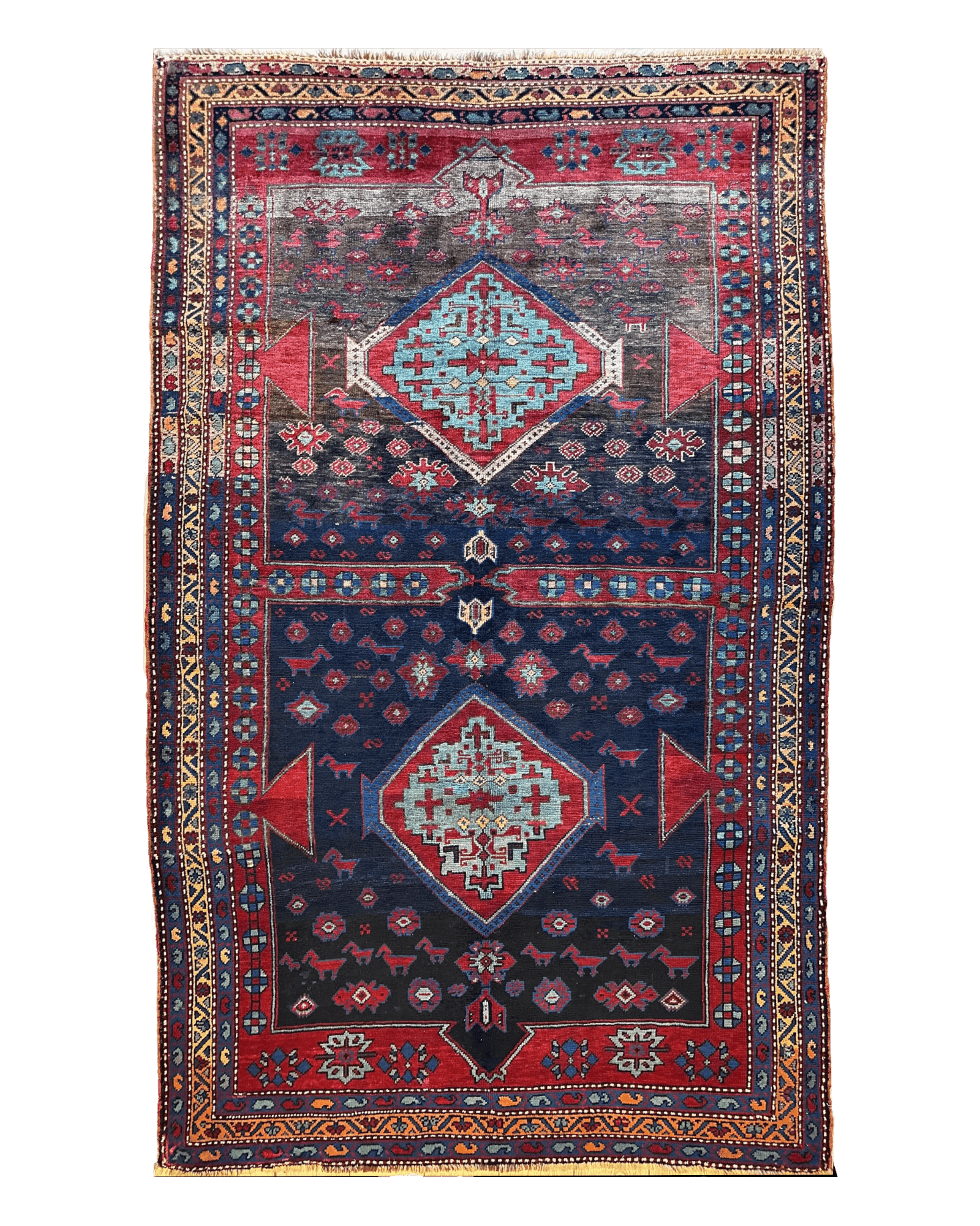 Antique 19th Century Handwoven Kazak Tribal Rug 5’ x 8’ - Nuvé