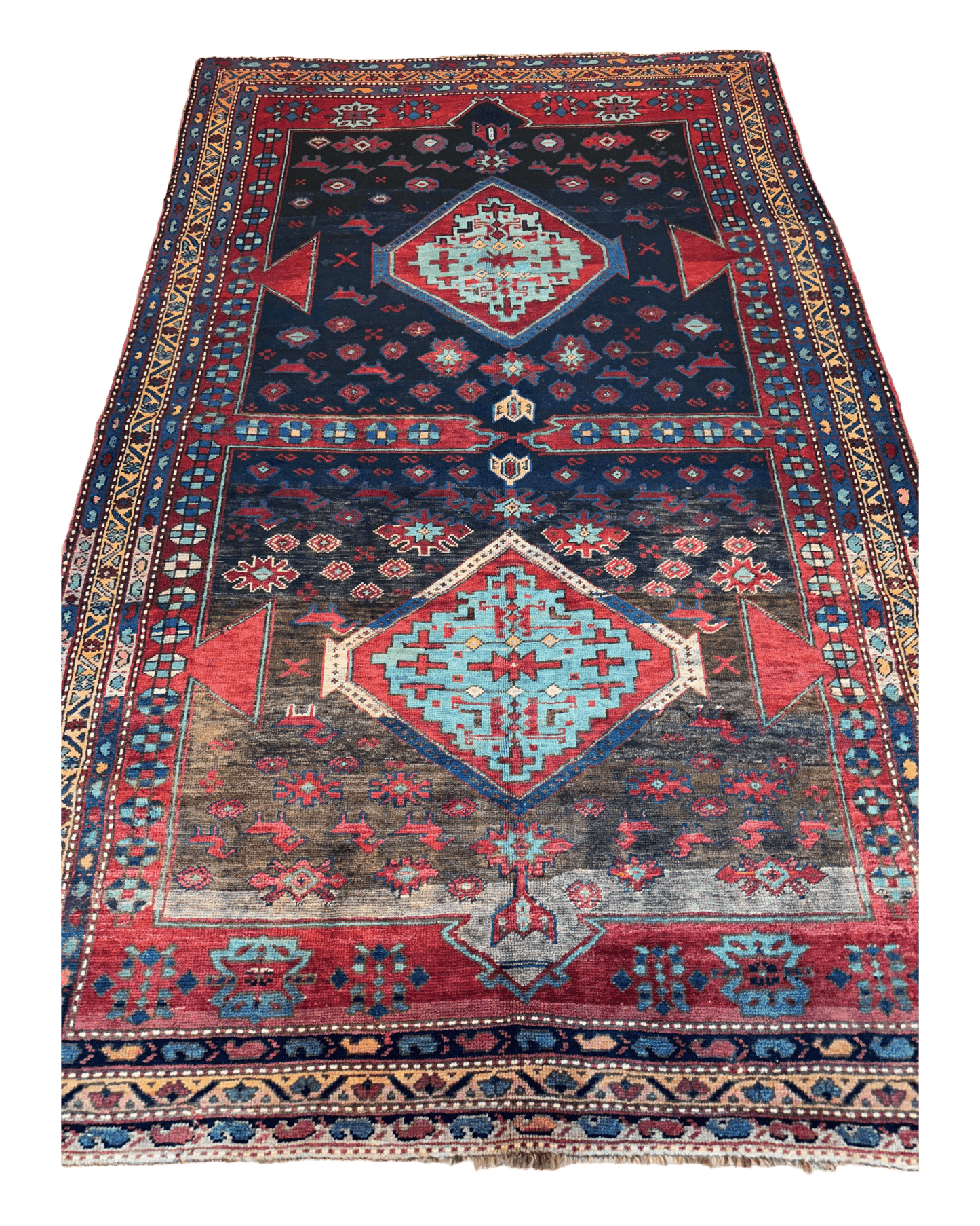 Antique 19th Century Handwoven Kazak Tribal Rug 5’ x 8’ - Nuvé