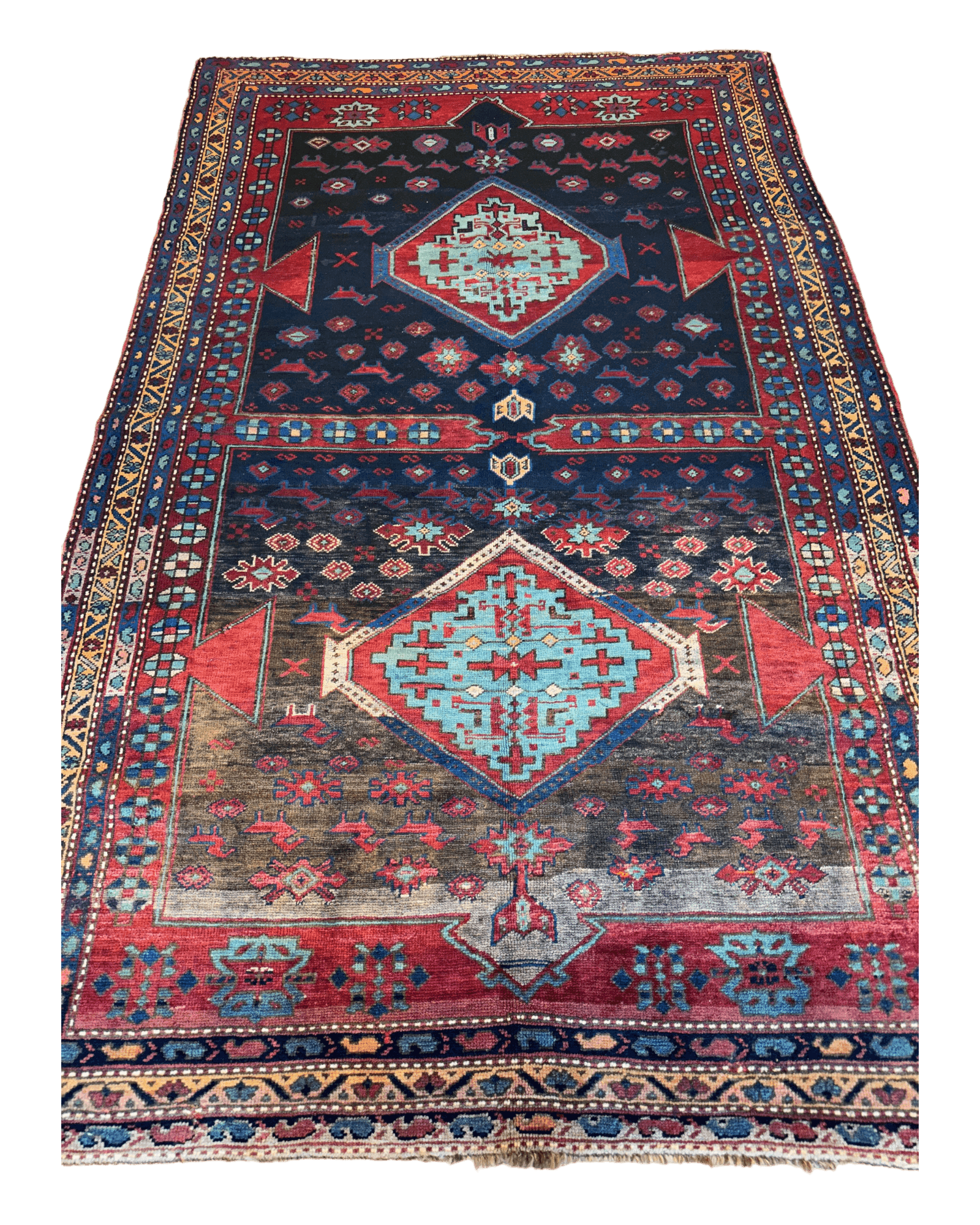 Antique 19th Century Handwoven Kazak Tribal Rug 5’ x 8’ - Nuvé