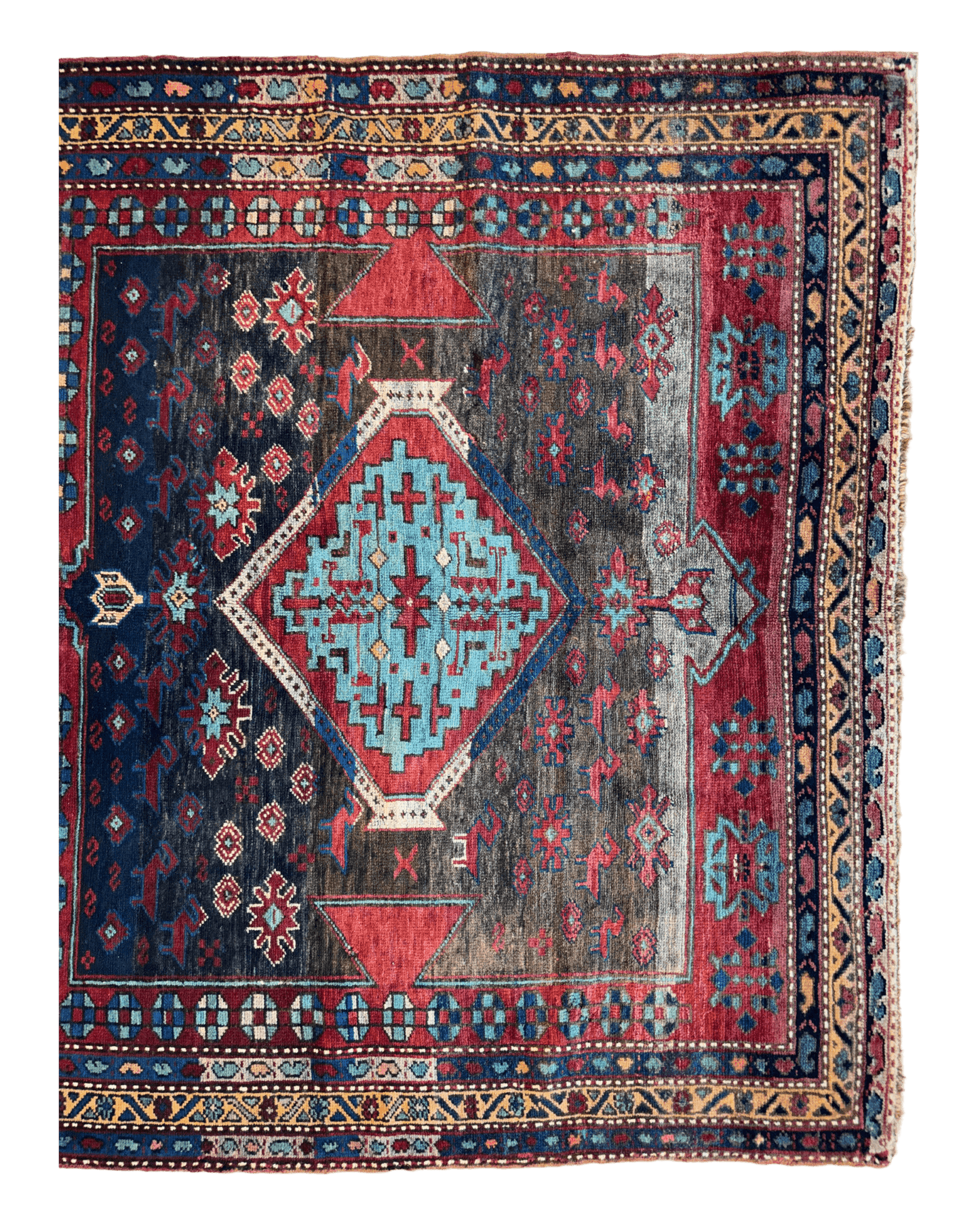 Antique 19th Century Handwoven Kazak Tribal Rug 5’ x 8’ - Nuvé