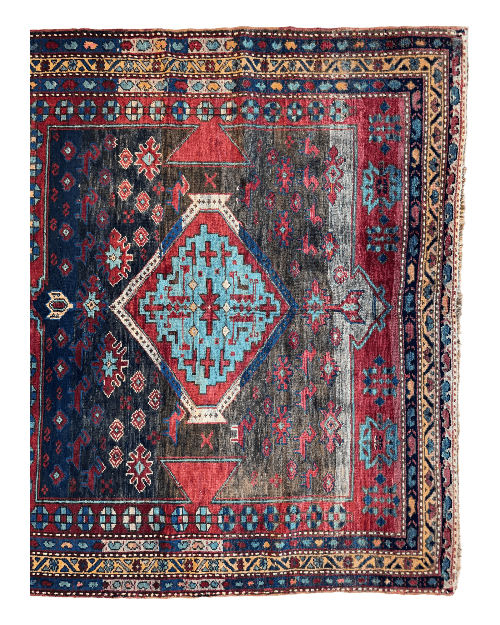 Antique 19th Century Handwoven Kazak Tribal Rug 5’ x 8’ - Nuvé