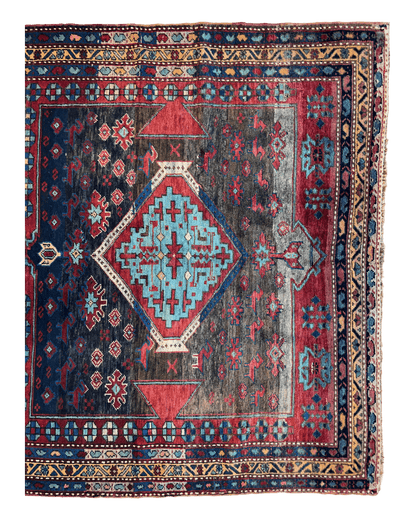 Antique 19th Century Handwoven Kazak Tribal Rug 5’ x 8’ - Nuvé