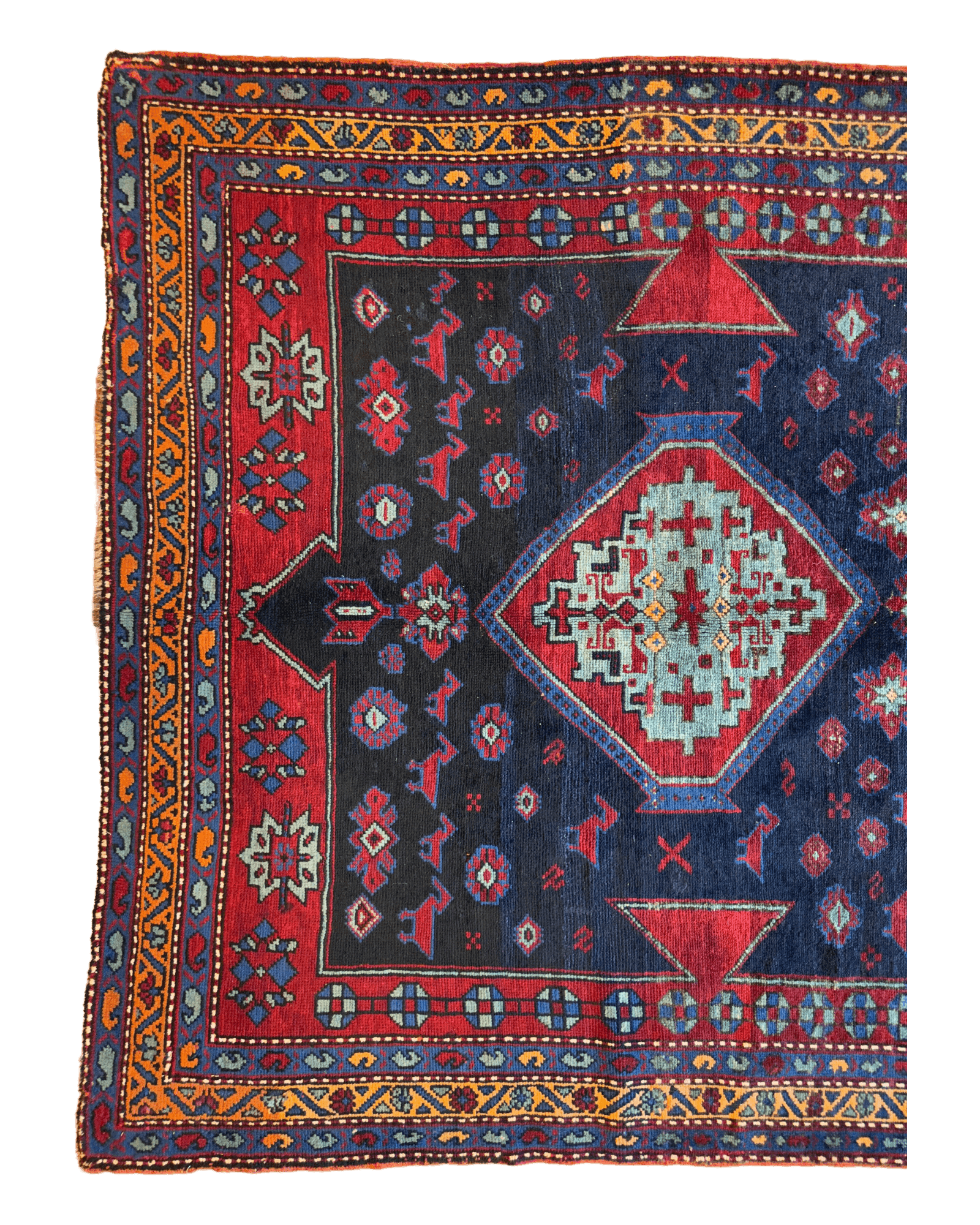 Antique 19th Century Handwoven Kazak Tribal Rug 5’ x 8’ - Nuvé