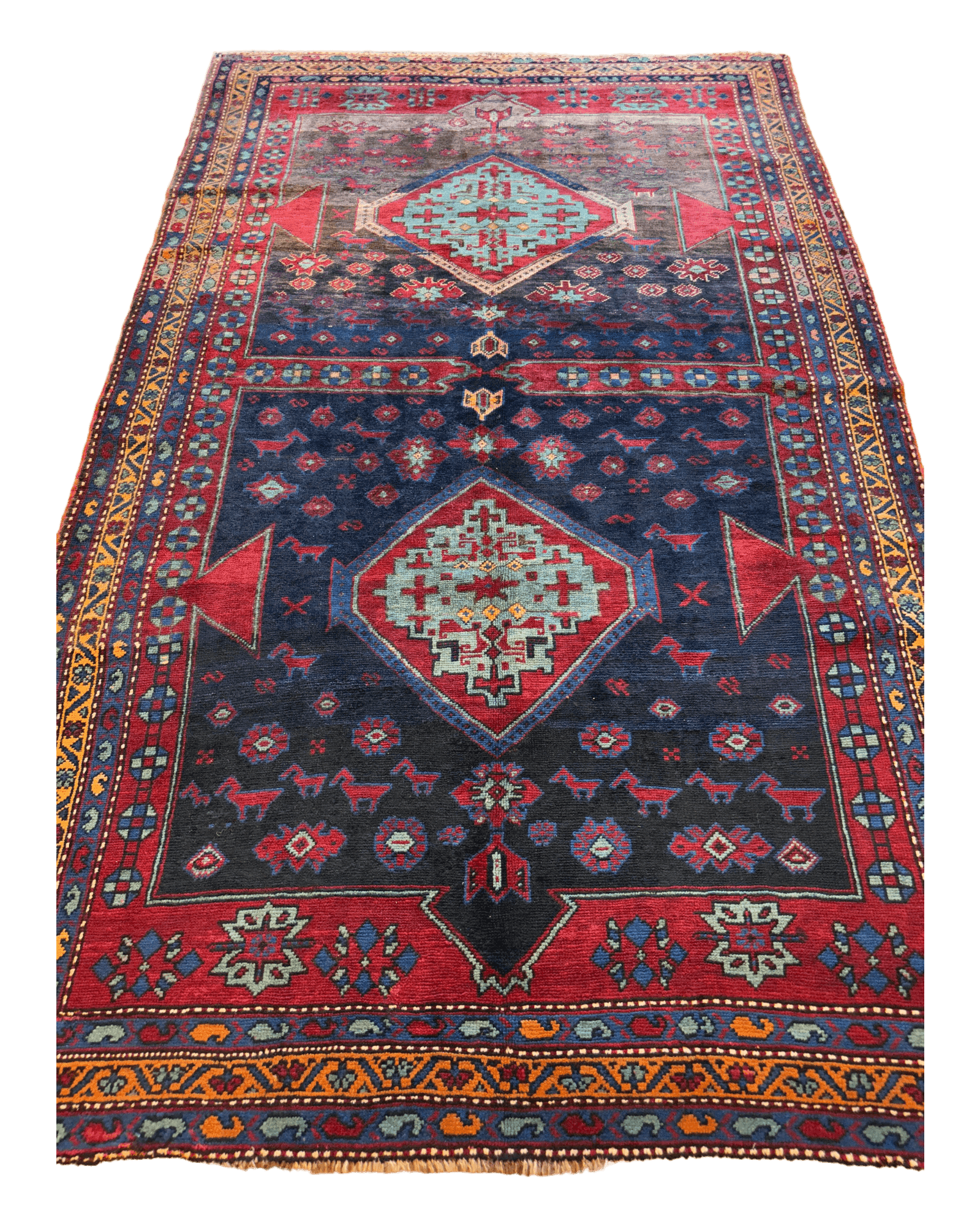 Antique 19th Century Handwoven Kazak Tribal Rug 5’ x 8’ - Nuvé
