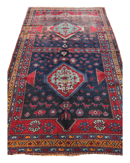 Antique 19th Century Handwoven Kazak Tribal Rug 5’ x 8’ - Nuvé