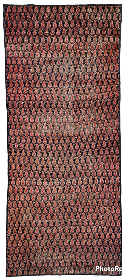 Antique All Over Paisley Kurdish Afshar Fragment Runner 3’3” x 7’7” - Nuvé