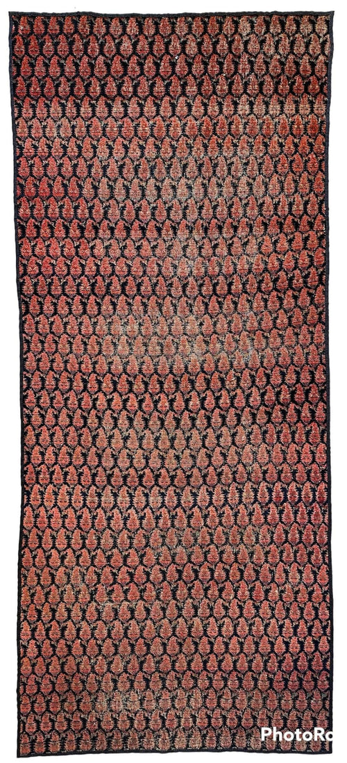 Antique All Over Paisley Kurdish Afshar Fragment Runner 3’3” x 7’7” - Nuvé