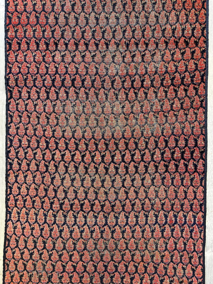 Antique All Over Paisley Kurdish Afshar Fragment Runner 3’3” x 7’7” - Nuvé