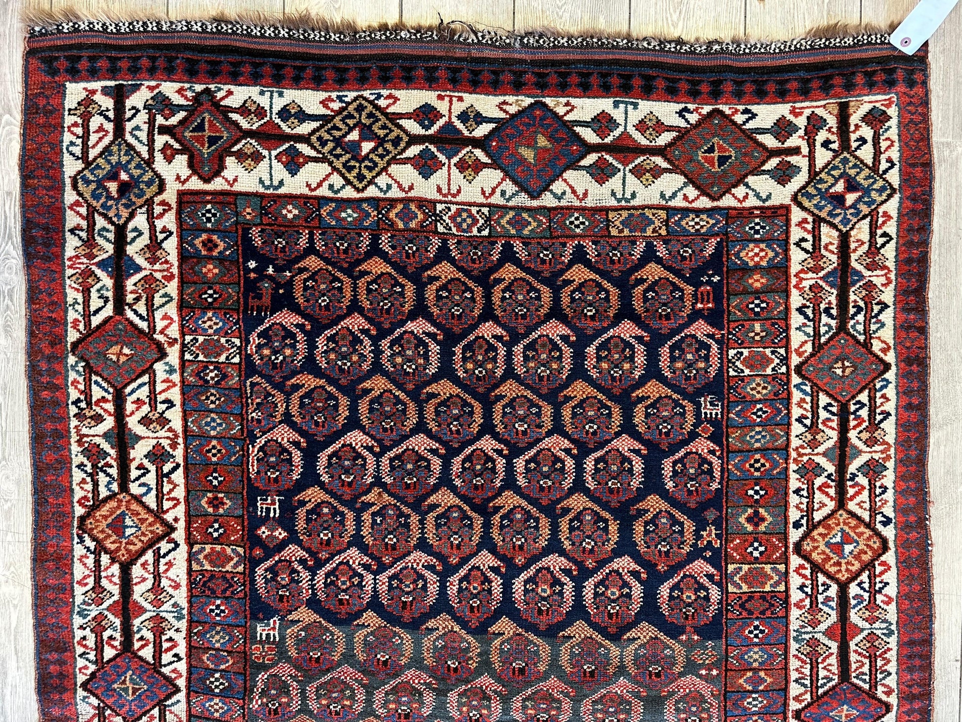Antique All Over Paisley Kurdish Afshar Rug 4’5” x 8’11” - Nuvé