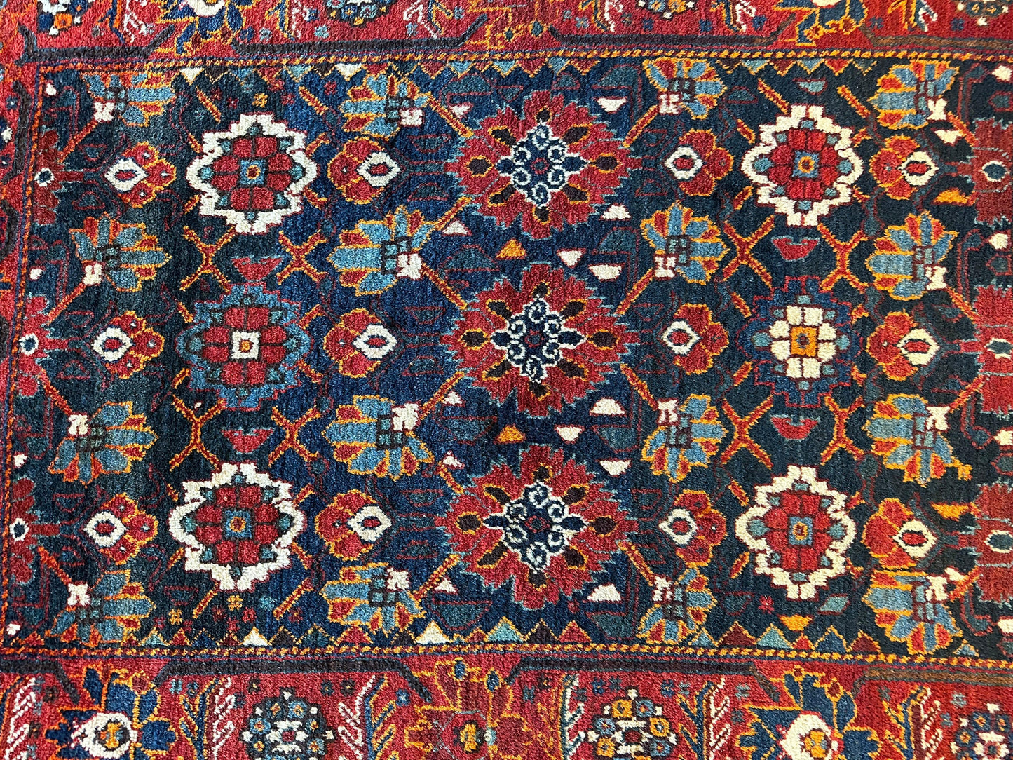 Antique Attractive Persian Khamseh Rug Early 20th Century 46” x 66” - Nuvé